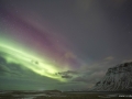 Aurora dietro al Kirkjufell